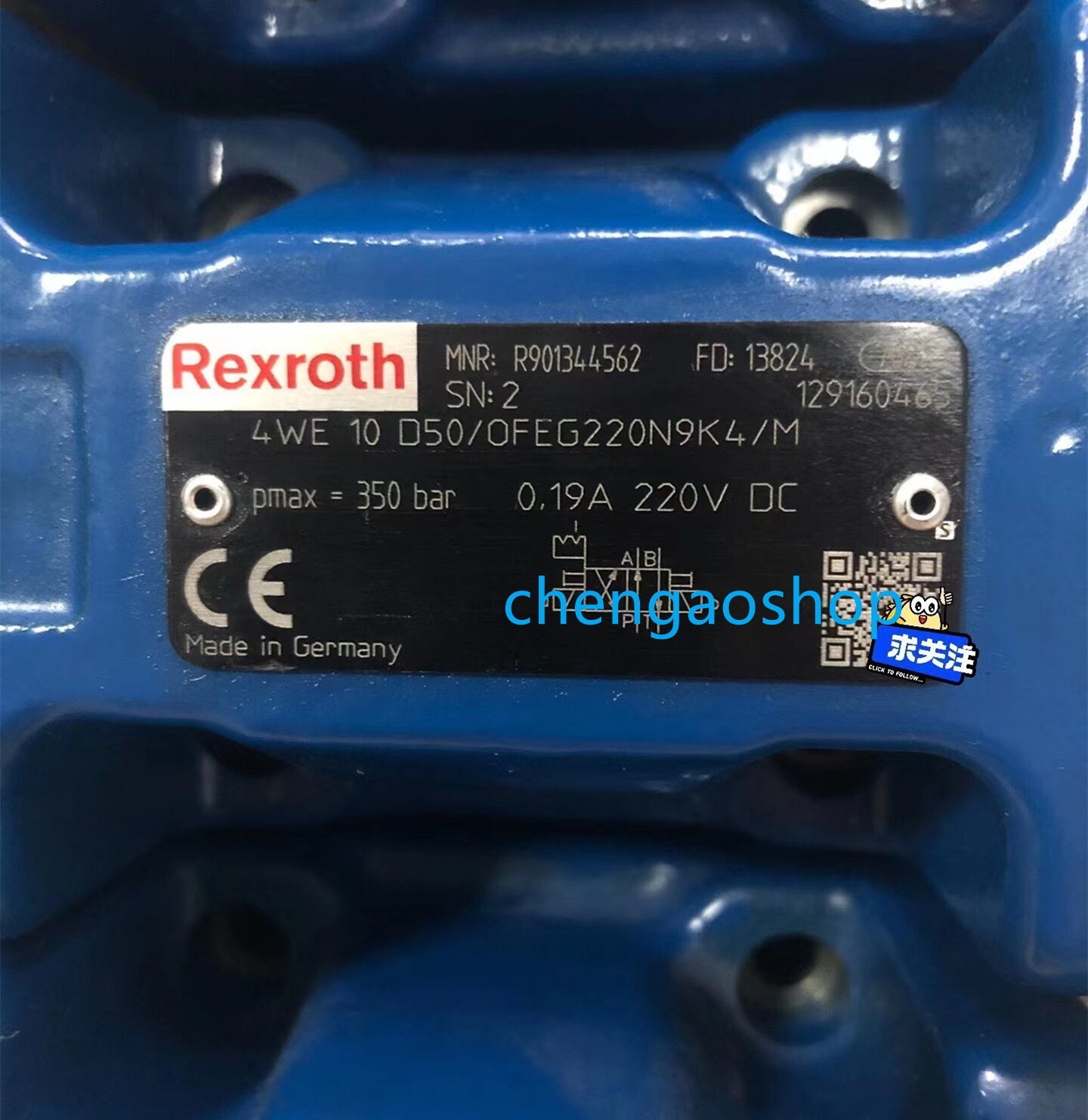 1PCS NEW Rexroth R901344562 4WE10D50/OFEG220N9K4/M (by Fedex/DHL)
