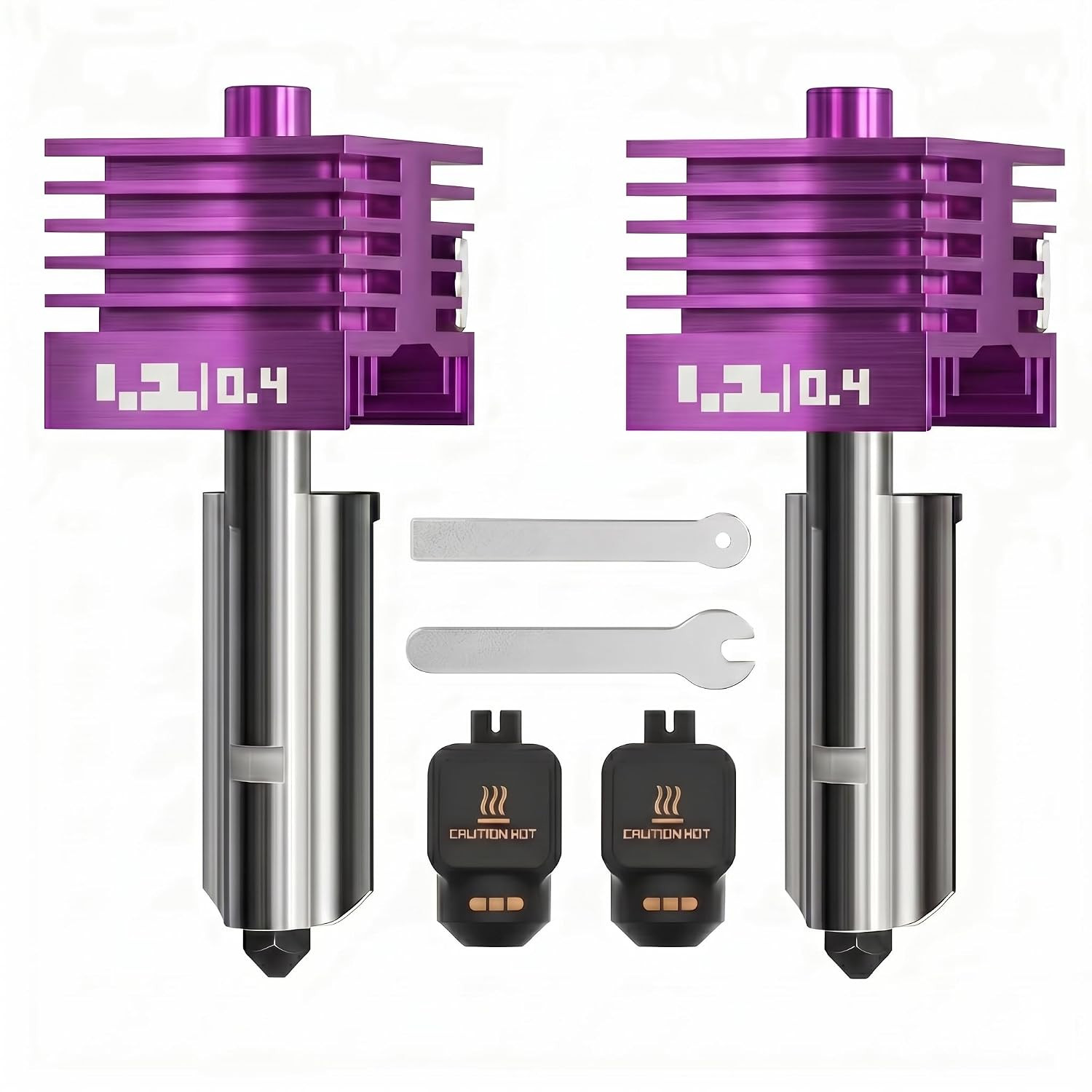 2PCS 0.4MM Hotend Kit for Bambu Lab P2S/H2D/H2C/H2S/X2D/A1/A2L/A1MINI