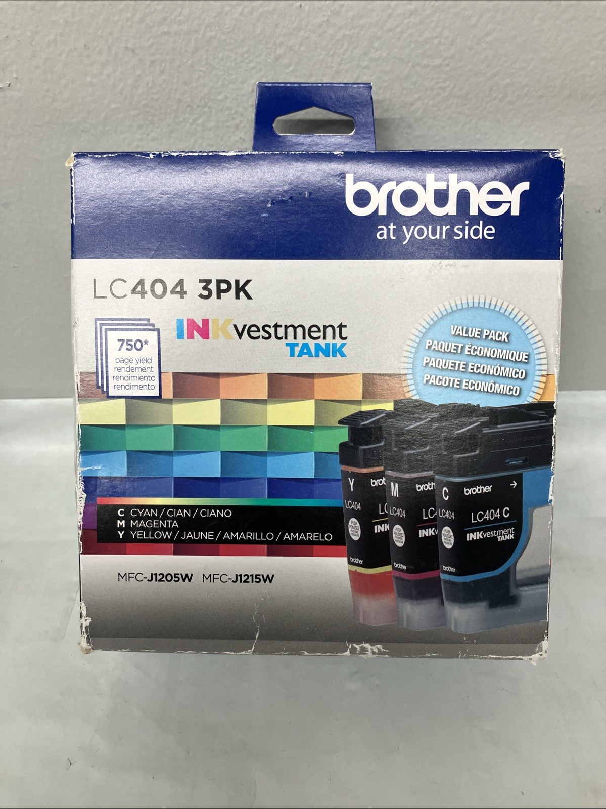 NEW OEM - BROTHER LC404 3-PACK COLOR Ink Cartridges - LC4043PKS - 01/2026