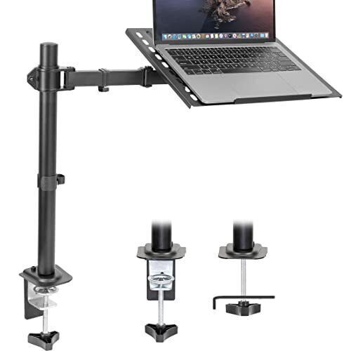 Mount-It Laptop Desk Mount | Full Motion Laptop Arm with Vented Tray |   