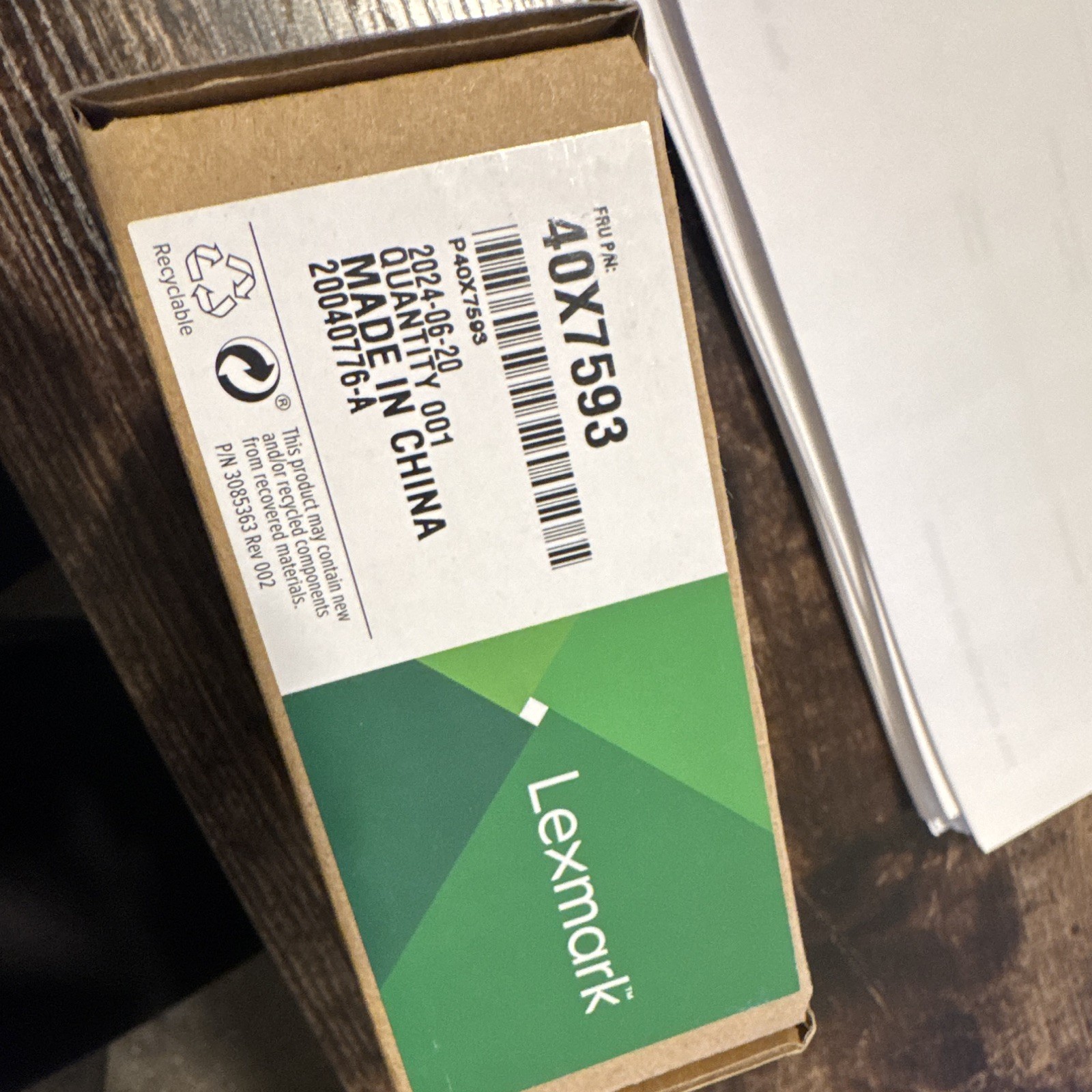 Lexmark 40X7593 Genuine Original Laser Toner Cartridge, Green