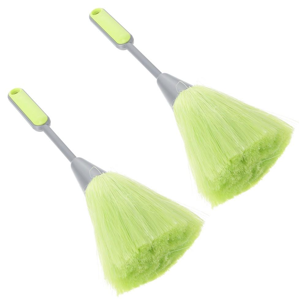 2Pcs Reusable Keyboard Cleaning Brush Desktop Dust Remover Coffee Color