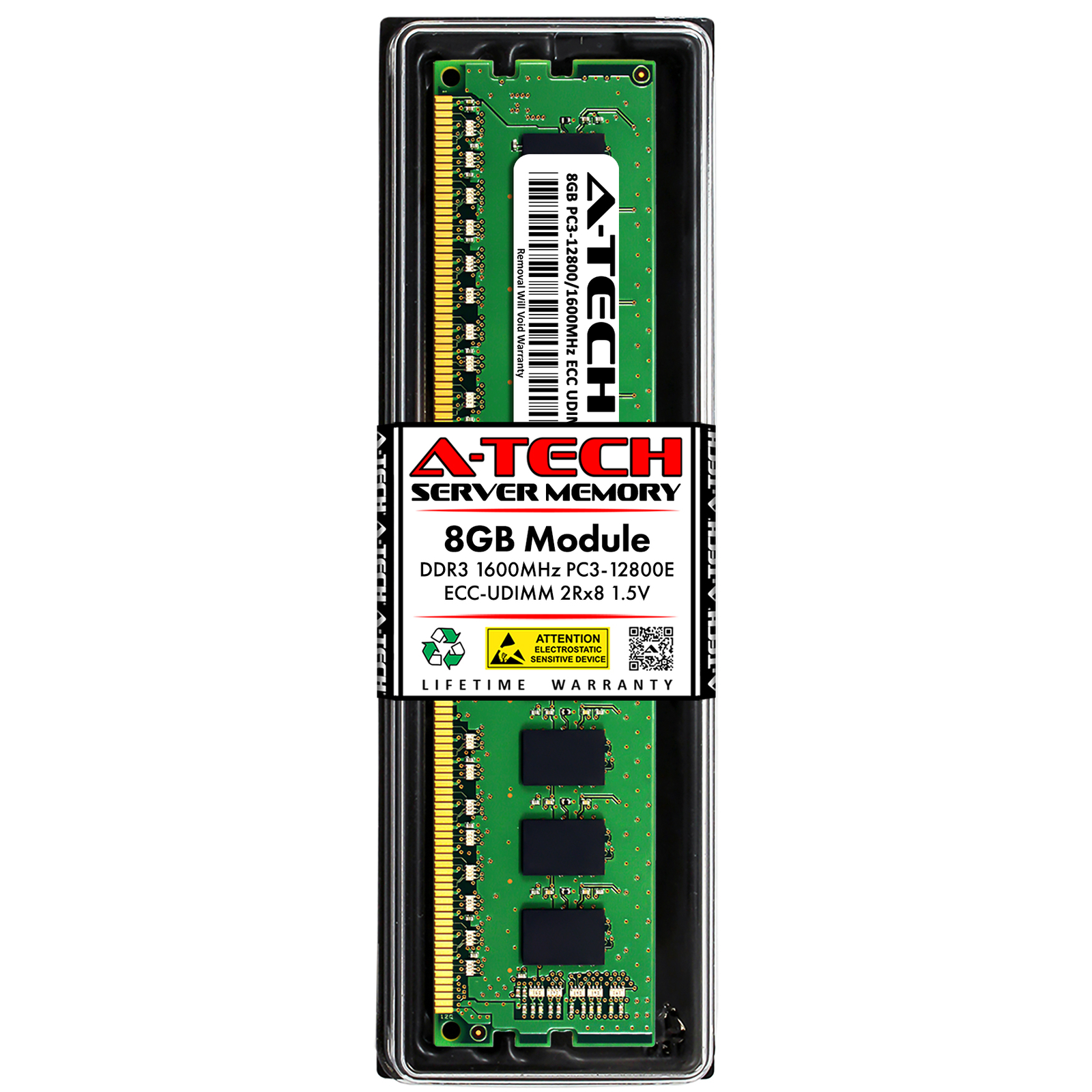 8GB PC3-12800E ECC UDIMM (Replacement for Kingston HP669239-081-HYA) Memory RAM