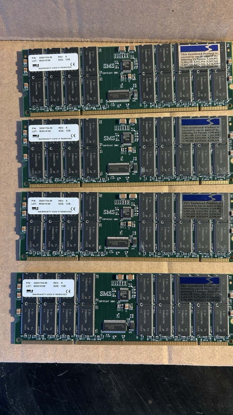 Two Set Of 4GB (4x1GB) Sun Fire 280R Memory RAM Kit For Total Of 8GB