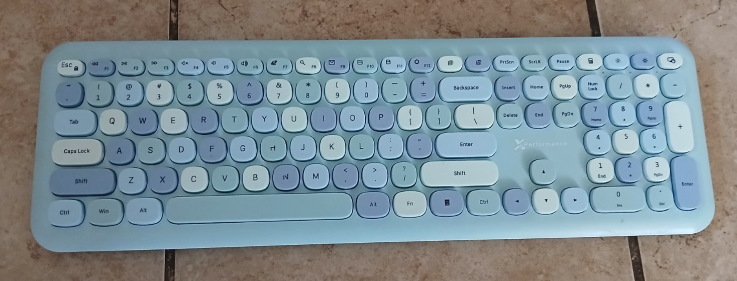 X9 Performance keyboard X9RFCOLORCBLB **NO USB RECEIVER NO MOUSE**