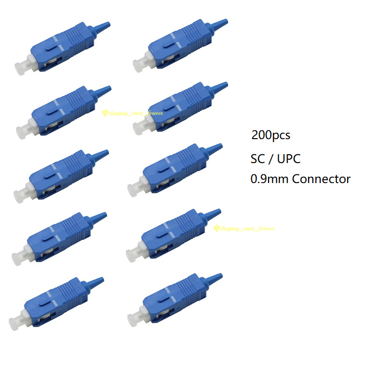 200Pcs SC/UPC Simplex 0.9mm Multi-mode Fiber Networking Connector for Patchcord