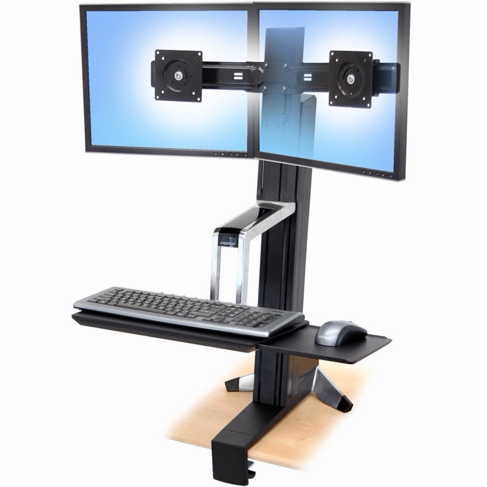 Ergotron WorkFit-S Dual Monitor Sit-Stand Workstation 33-341-200 Open Box