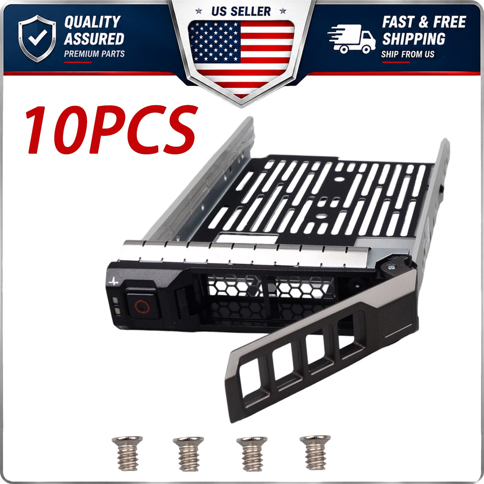 10PCS 3.5in HDD Caddy Tray For Dell PowerEdge R510 R730 R720xd T630 KG1CH New