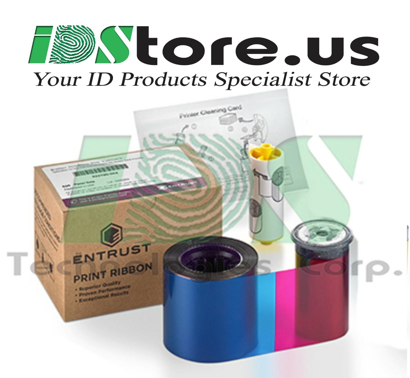 Entrust Full-Color Ribbon YMCKT 525100-004 - 500 prints - For Sigma DS1  and DS2
