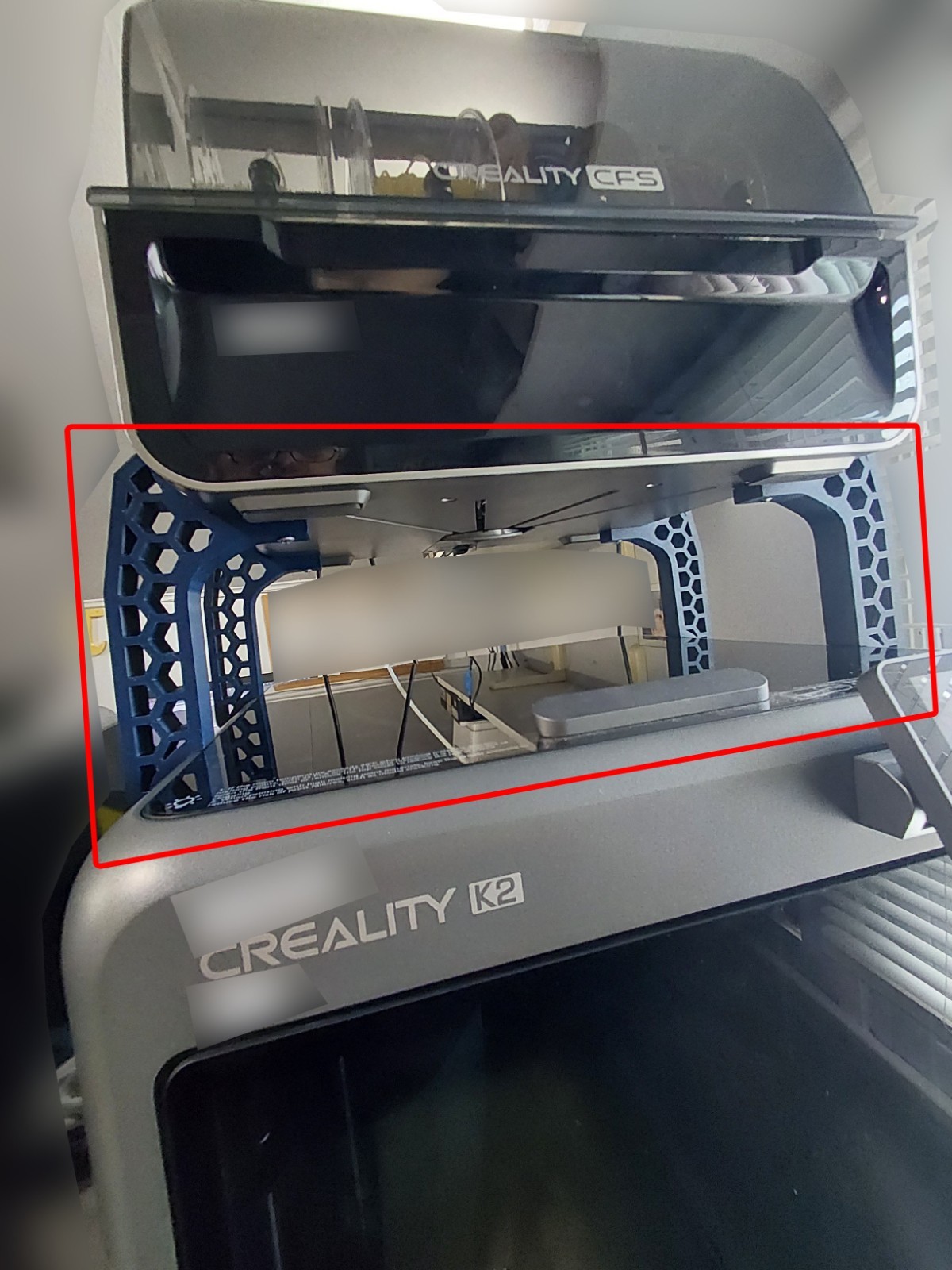 K2 Combo CFS Riser for Creality - Easy access to inside top glass cover - USA