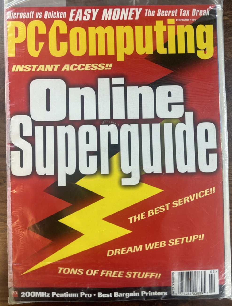 PC Computing Magazine Online Super Guide February 1996 Sealed in bag with AOL