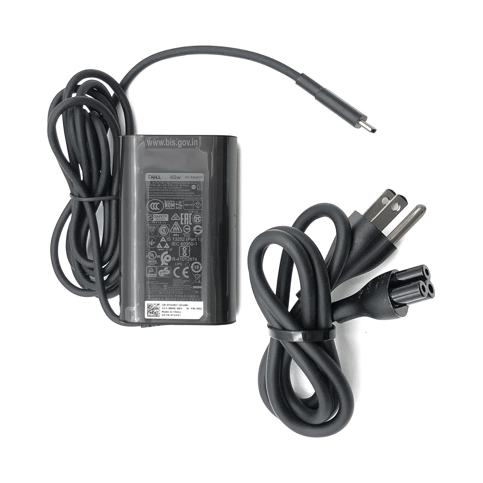 Original Dell 45W AC Adapter Charger Type-C Dell Venue 10 Pro 5056