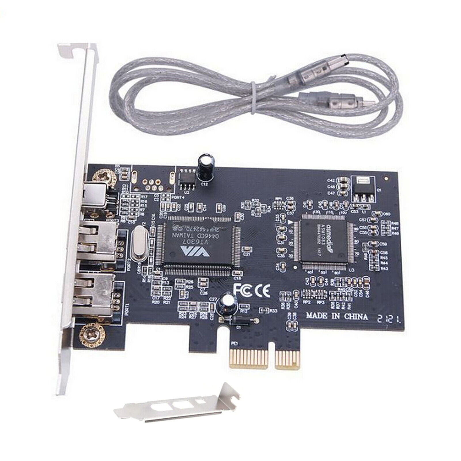 New 3 Ports PCI Express 1X to External IEEE 1394 Firewire Expansion Card