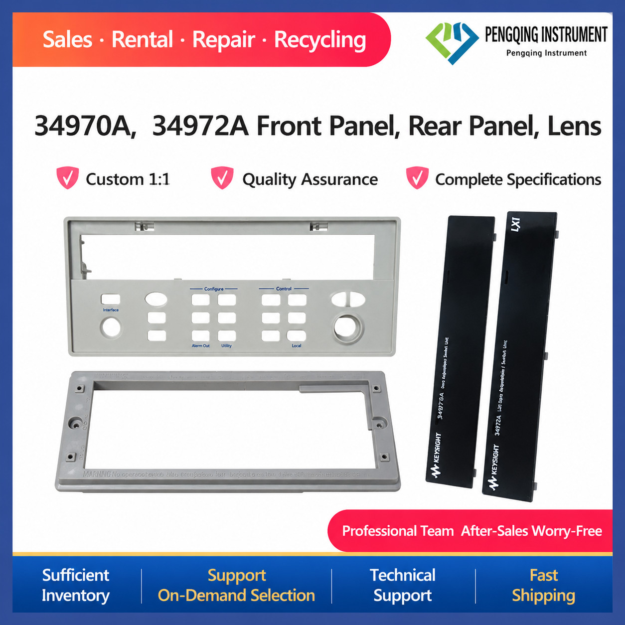 34970A/34972A Front Rear Panel Lens Kit For Keysight Data Acquisition
