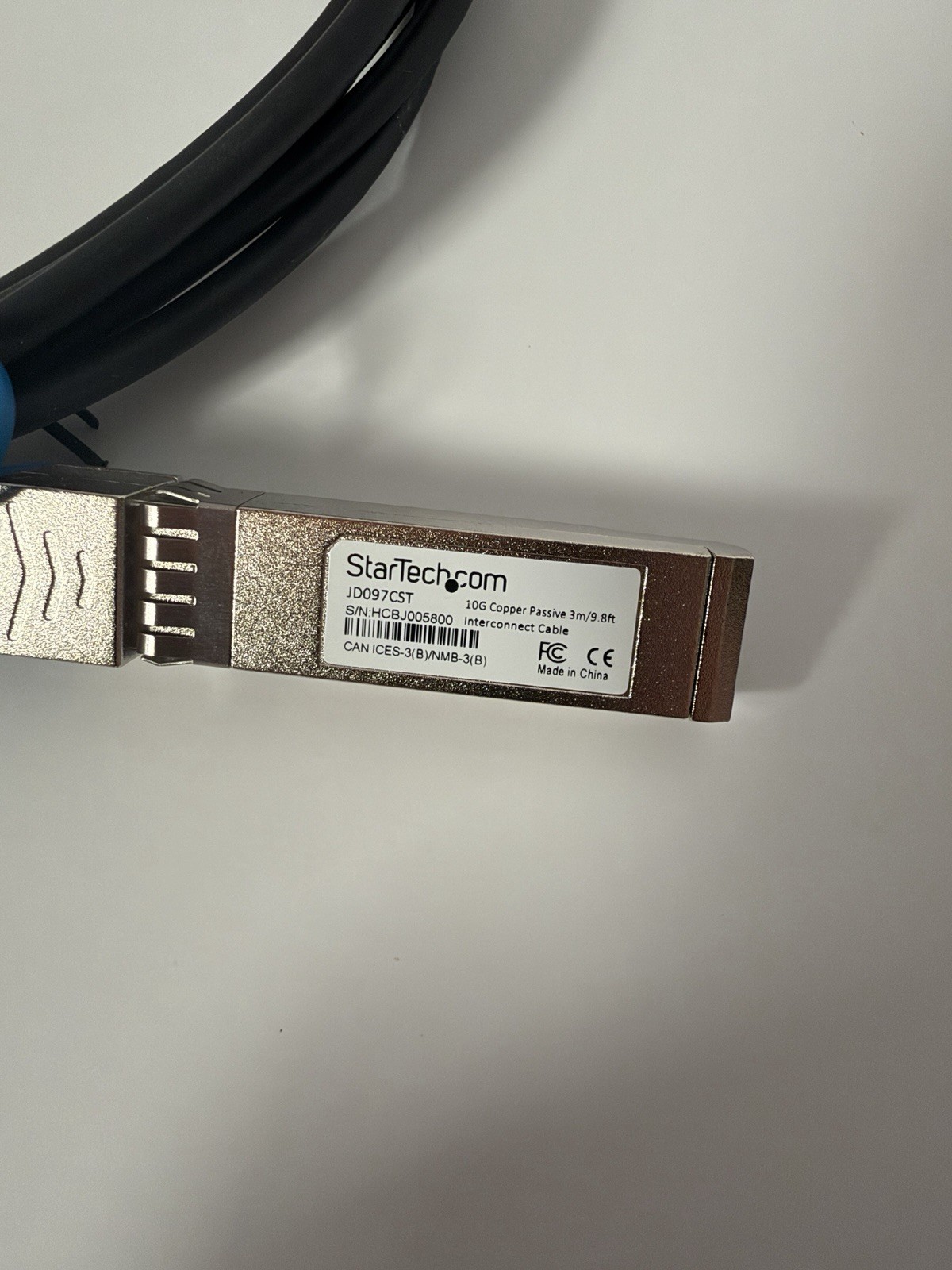 NEW StarTech JD097CST 3M 10G SFP+ DAC Twinax Cable HPE JD097C