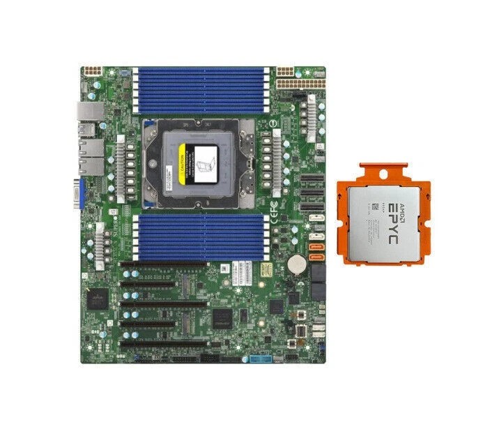 Supermicro H13SSL-N DDR5 Motherboard With AMD EPYC GENOA SP5 9334 QS CPU