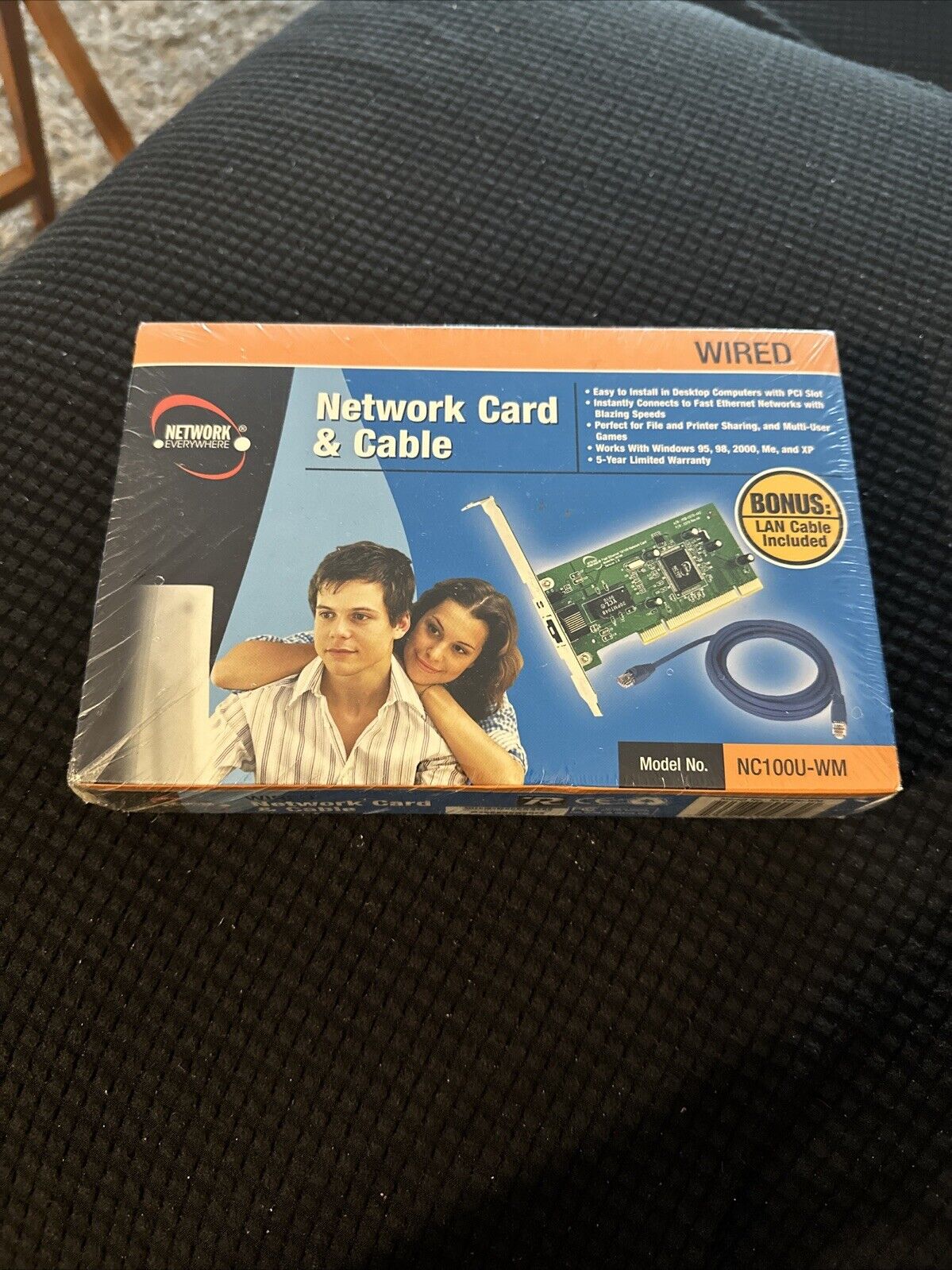 Network Everywhere Wired Network Card & Cable Model No. NC100U-WM