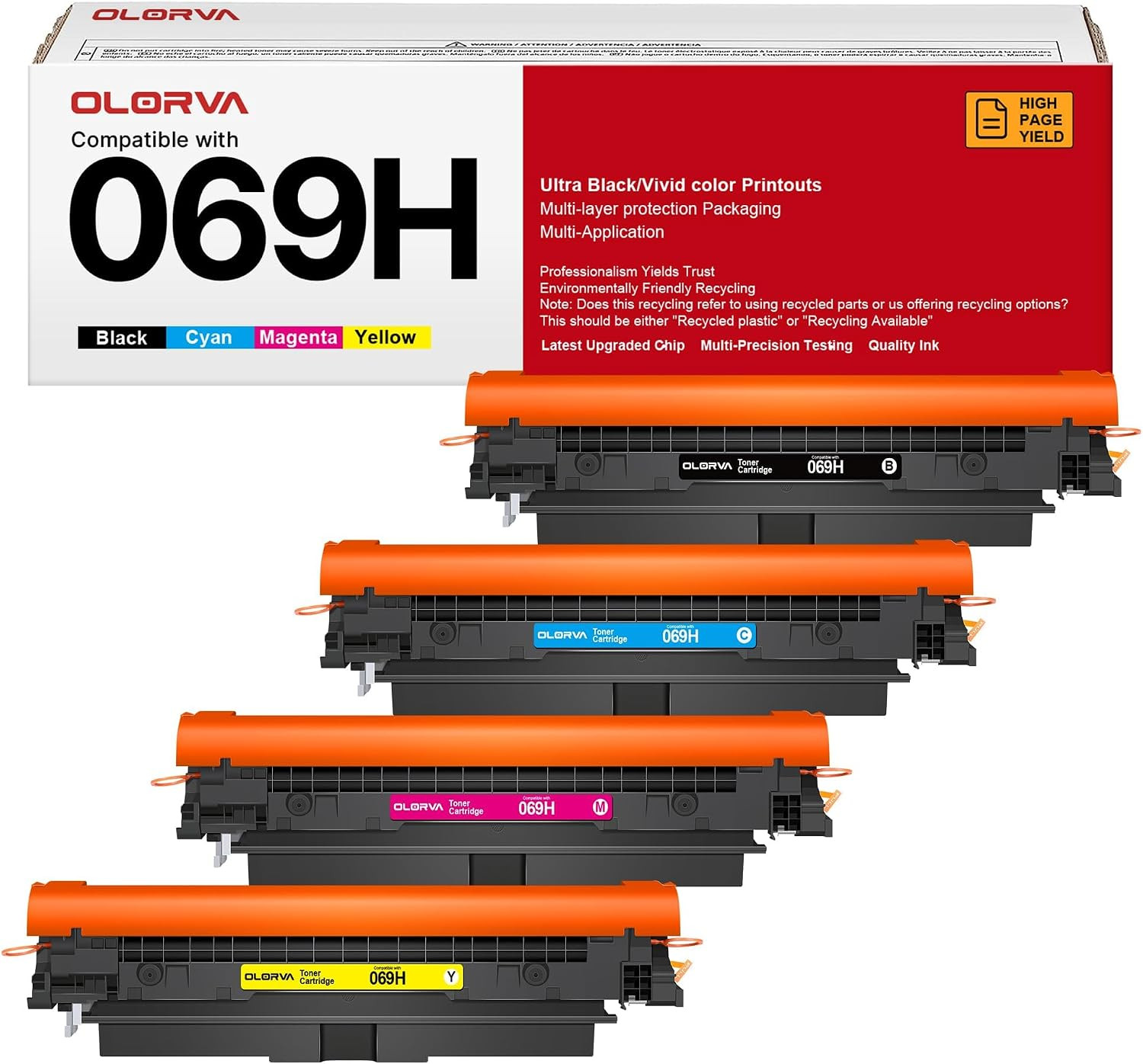 069H Toner 4 Pack Replacement for mf753cdw Canon 069 069H Toner Cartridges