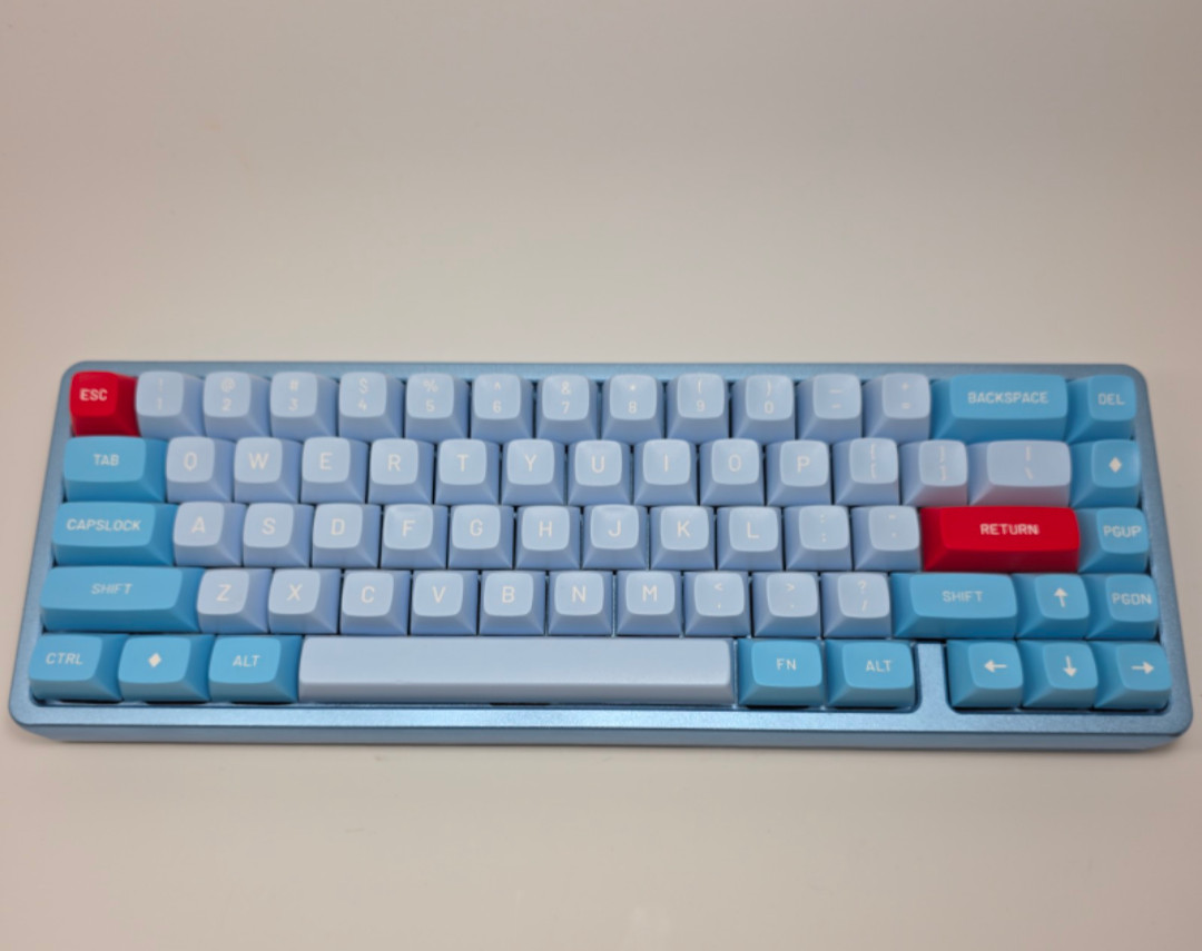 Drop ALT High Profile BLUE Keyboard custom modded, MT3 keycaps fully built