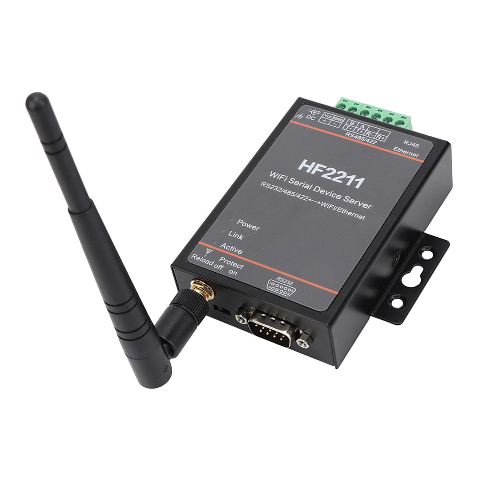 HF2211 Serial Port Server RS232 to Ethernet Converter RS485 RS422 Serial Comm...