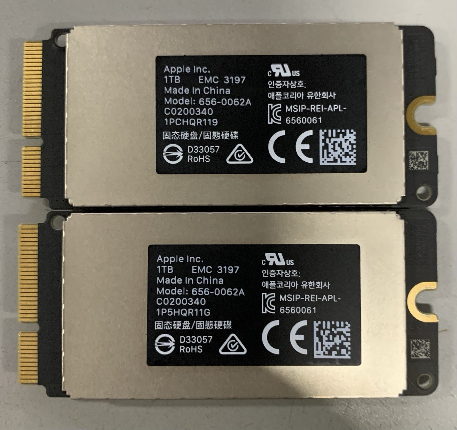 APPLE 2TB 2x1TB SSD Kit for iMac Pro 27" A1862 EMC 3197 656-0062A