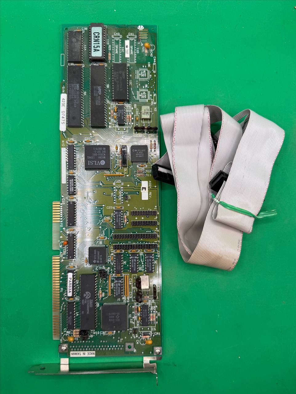 Data Tech Corp 16-Bit ISA Hard Drive/Floppy Controller Card w Ribbon Cable TC
