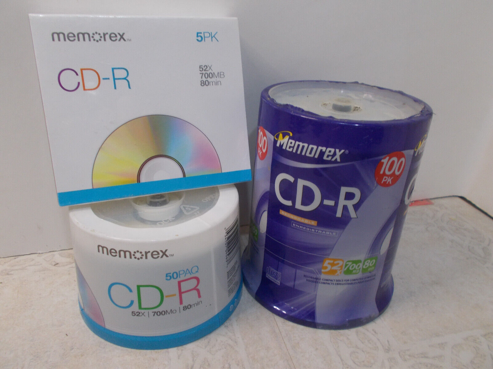 Lot of 155-  Memorex CD-R Digital Media Discs - 52X 700mb 80Min New Sealed