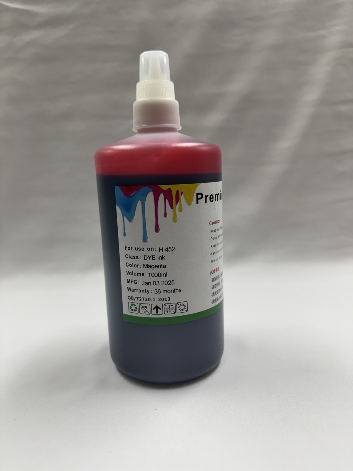1000ml Premium Magenta Dye Refill Ink for HP PageWide Pro 452dw 452dn (H 452)