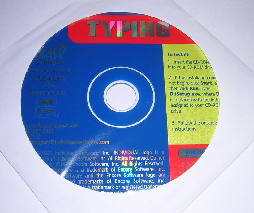 Vintage Blast Typing Tutor Software Windows PC CD-ROM (1999)