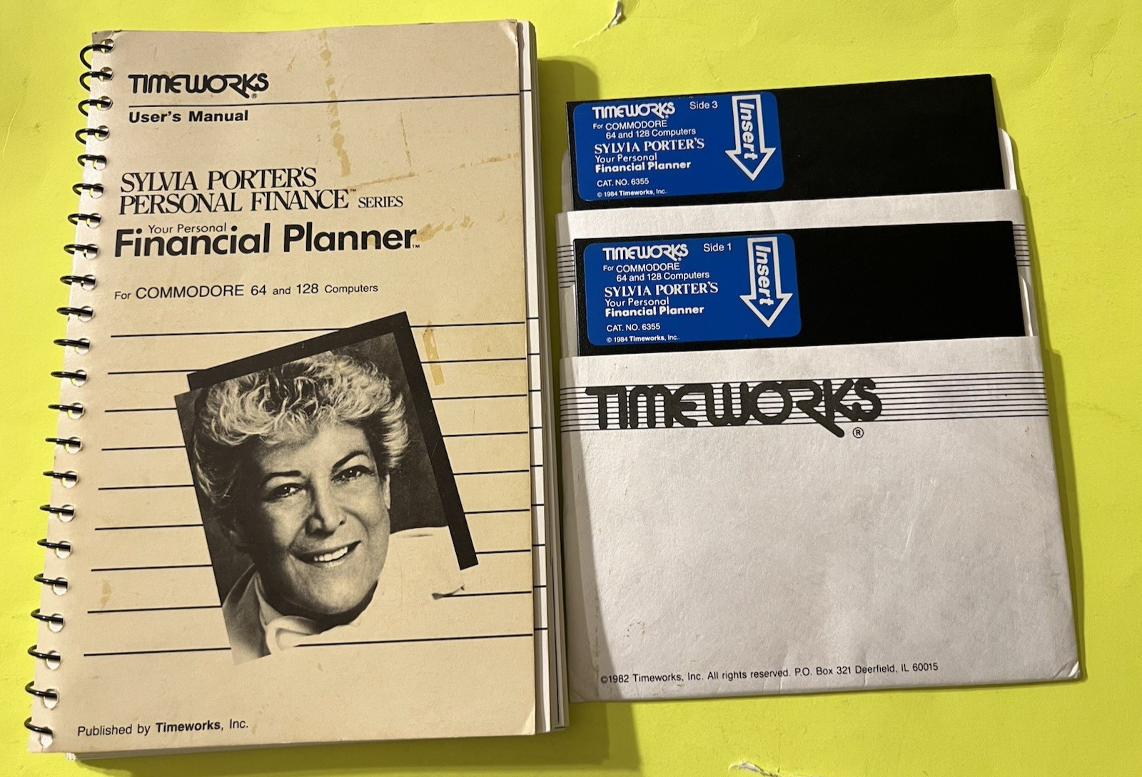Sylvia Porter's Personal Finance Timeworks 1984 Commodore 64 128 Tested + manual