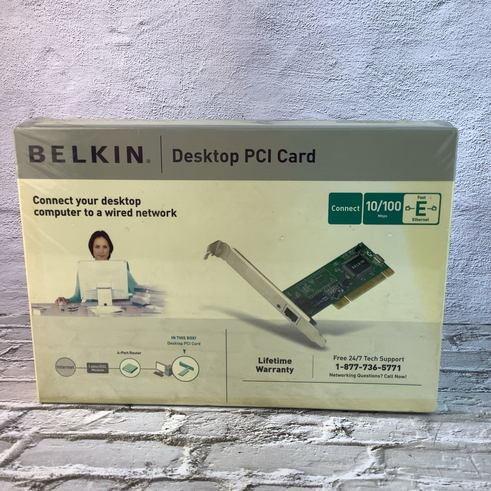 BELKIN Desktop PCI Card 10/100 Mbps With Installation Software CD*NEW SEALED BOX