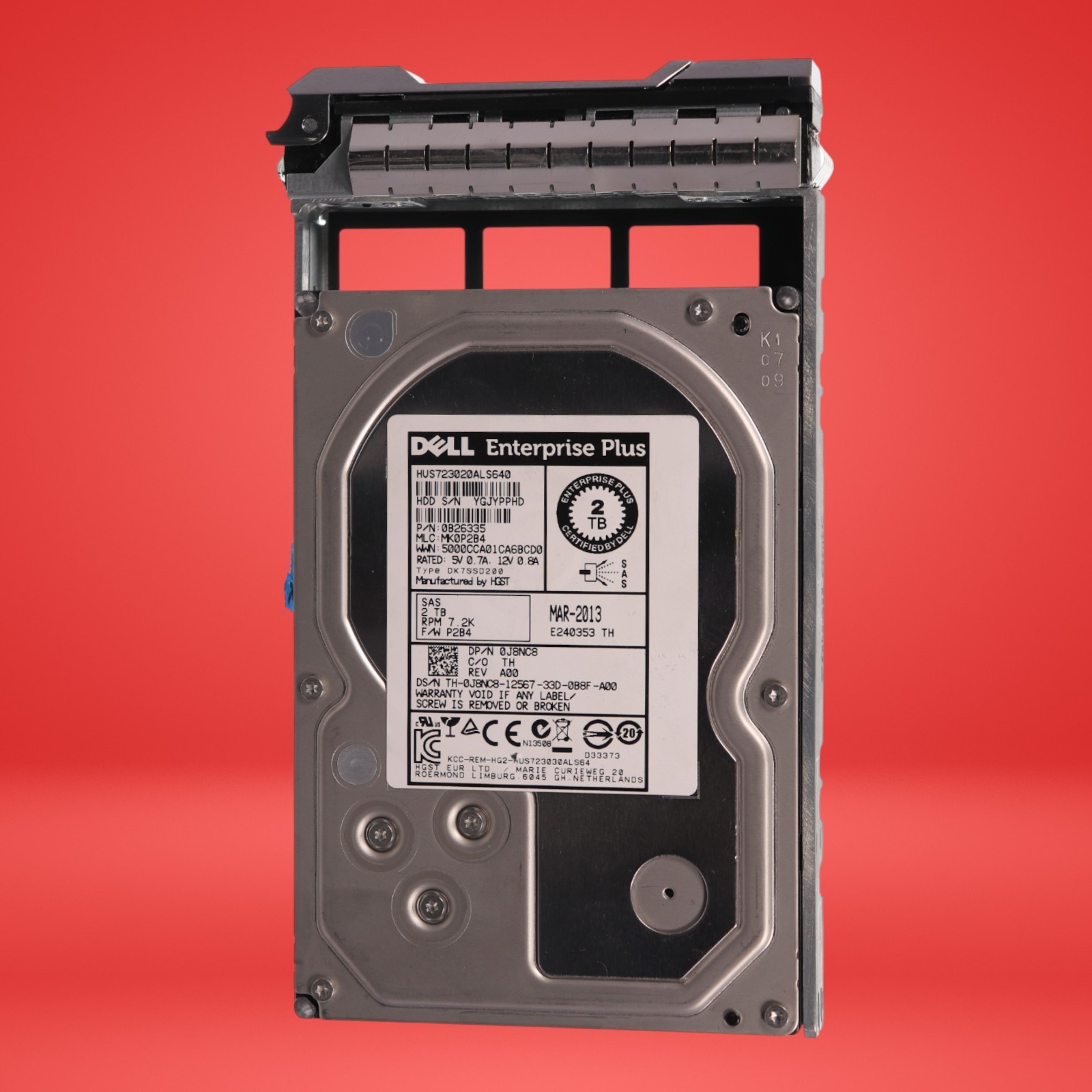 Genuine Dell Enterprise Plus 2TB 7.2K SAS 3.5" Hard Drive HUS723020ALS640 J8NC8