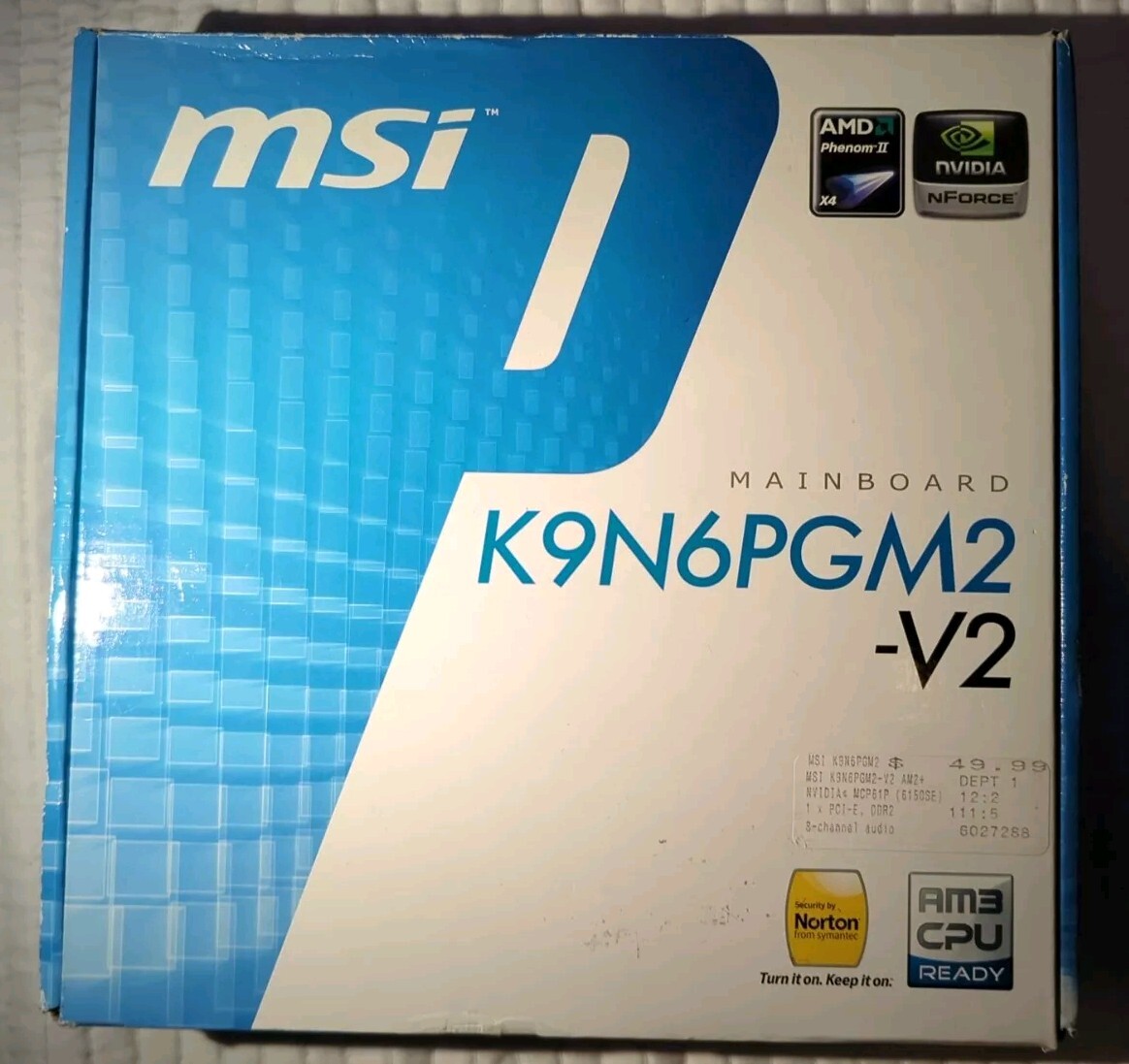 MSI K9N6PGM2-V2 MS-7309 Socket AM3/AM2+/AM2 NVIDIA GeForce ATX Motherboard