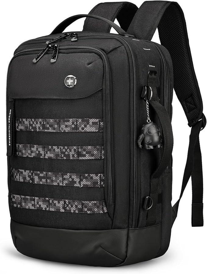 Swissdigital Design Travel Backpack with USB Charging Port, Laptop Backpack