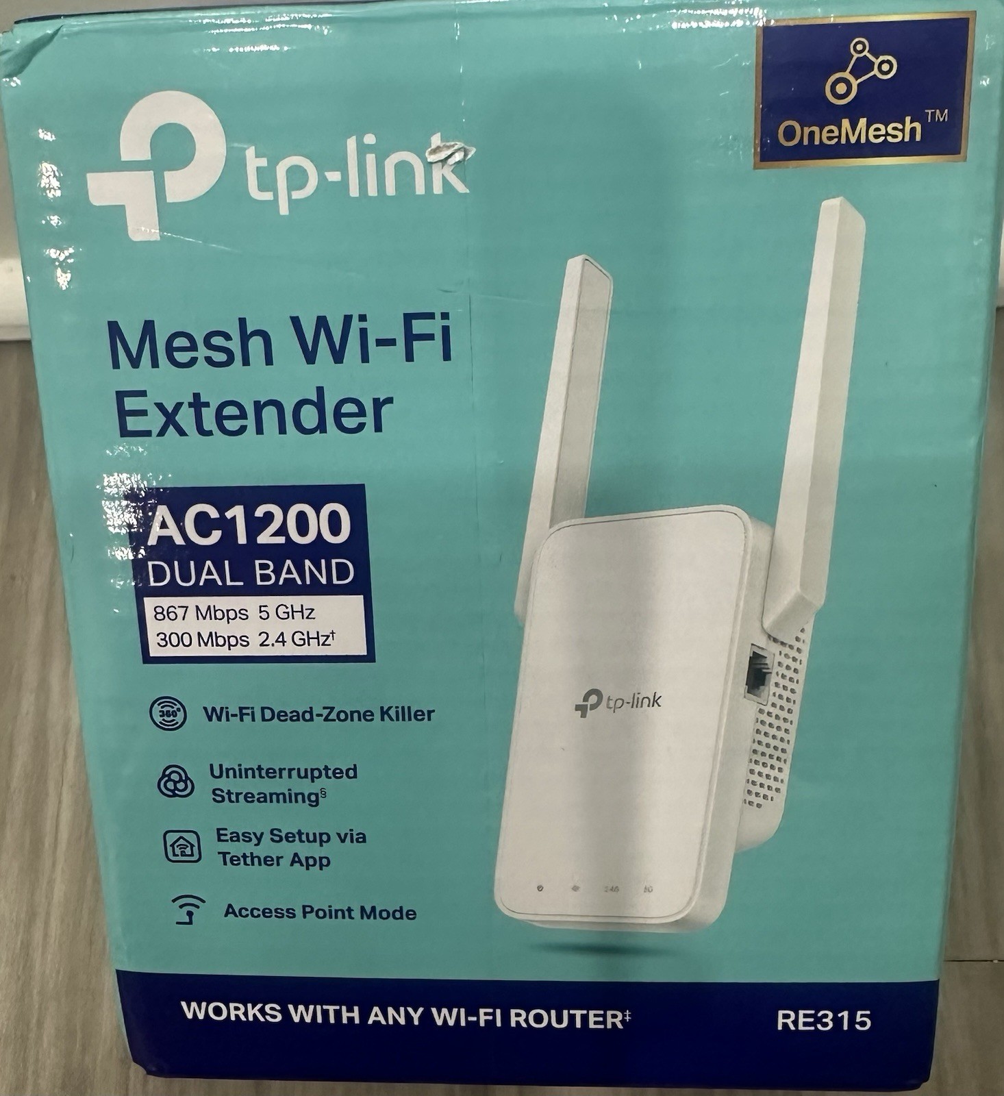 **NEW** TP-Link AC1200 RE315 Wi-Fi OneMesh Extender, 1.2Gbp booster, Dual Band