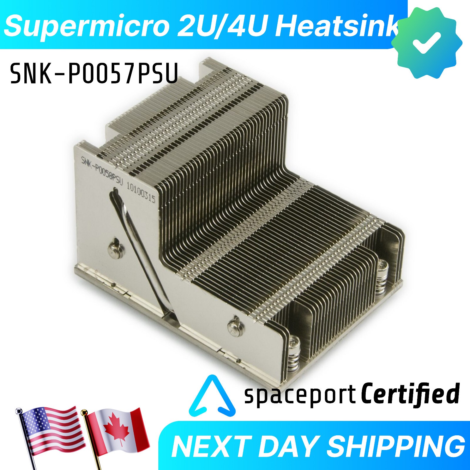 Supermicro SNK-P0058PSU Passive Server Heatsink Intel Xeon E5 v3 LGA2011-3 2U 4U