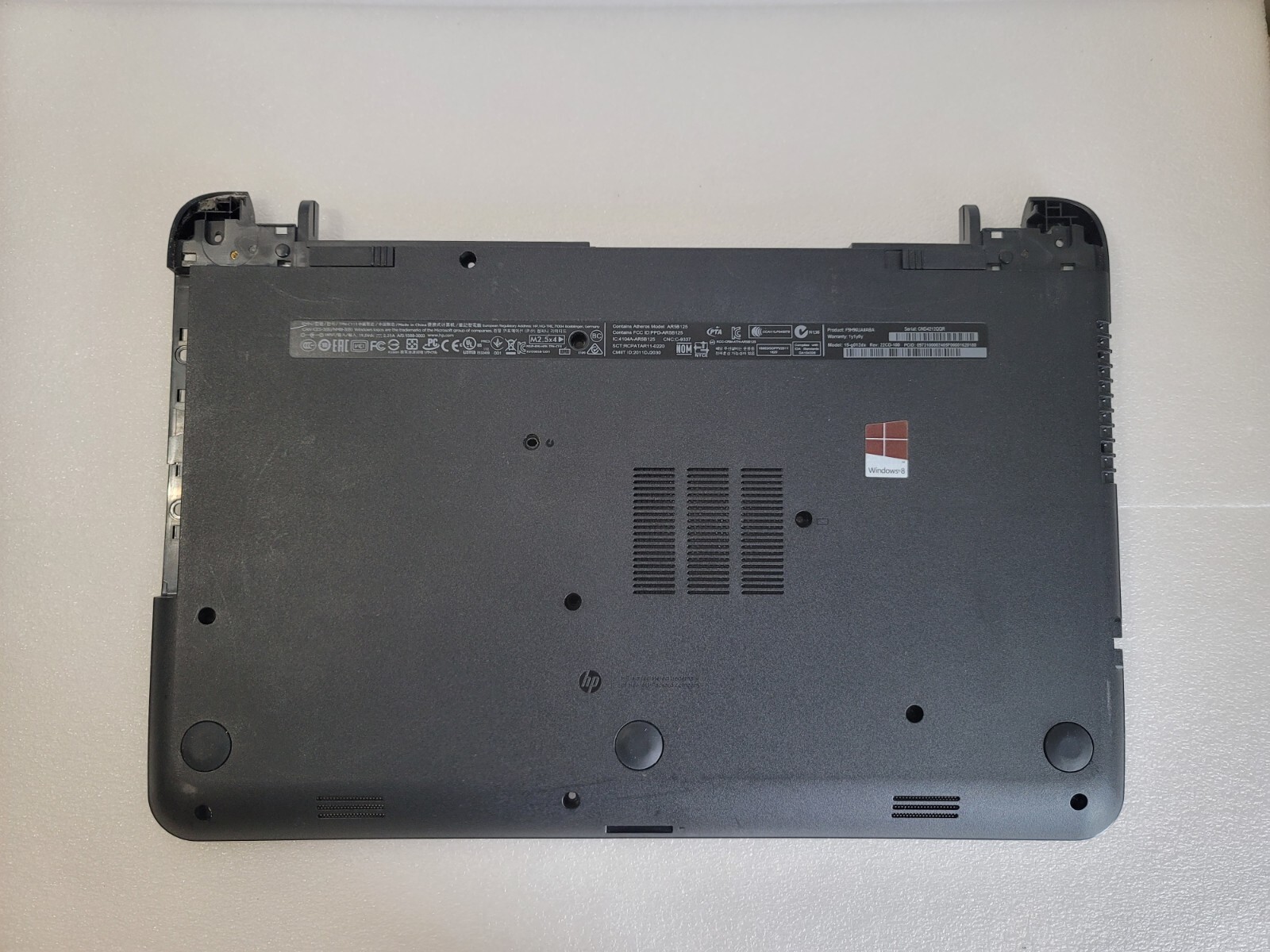 749643-001 AP14D000400 GENUINE ORIGINAL HP BASE COVER 15-G012DX READ DESCRIPTION