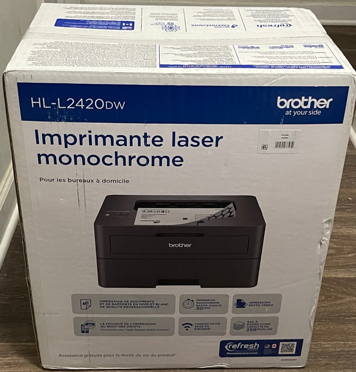 Brother HLL2420DW Laser Printer Wireless Network Duplex Mobile Compact Wi-Fi USB