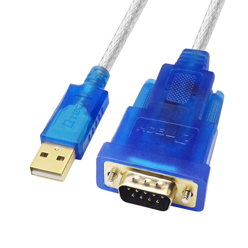 USB to Serial Adapter Cable FTDI FT232RL Chipset DB9 6ft RS232 Converter Wire