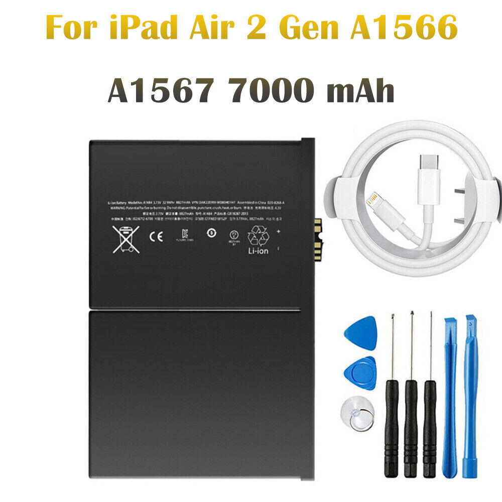 New Replacement Internal Li-ion Battery For iPad Air 2 Gen A1566 A1567 7000 mAh-