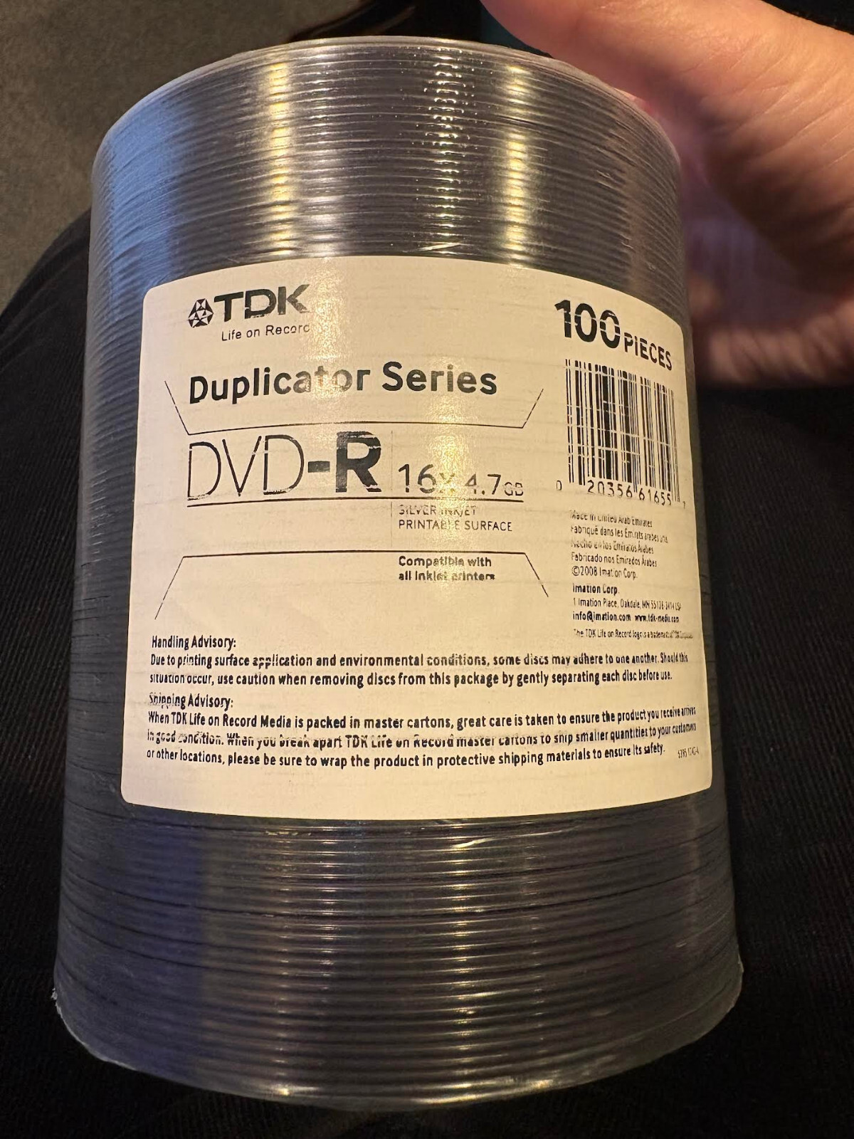 New sealed 100-pack DVD-R 16X Blank DVD DVD-R  4.7GB Media Disc 