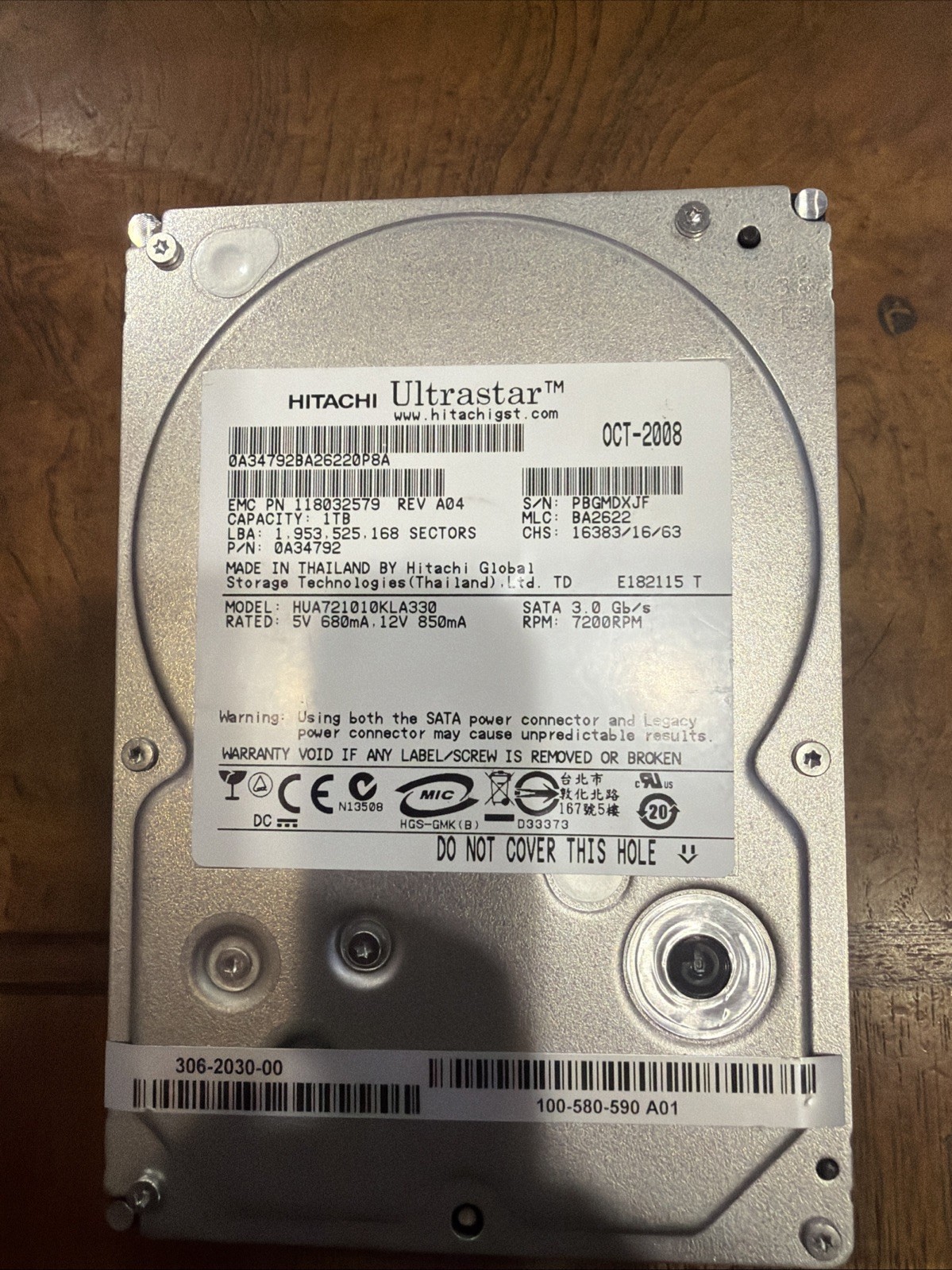Hitachi Ultra star 1TB Hard Drive