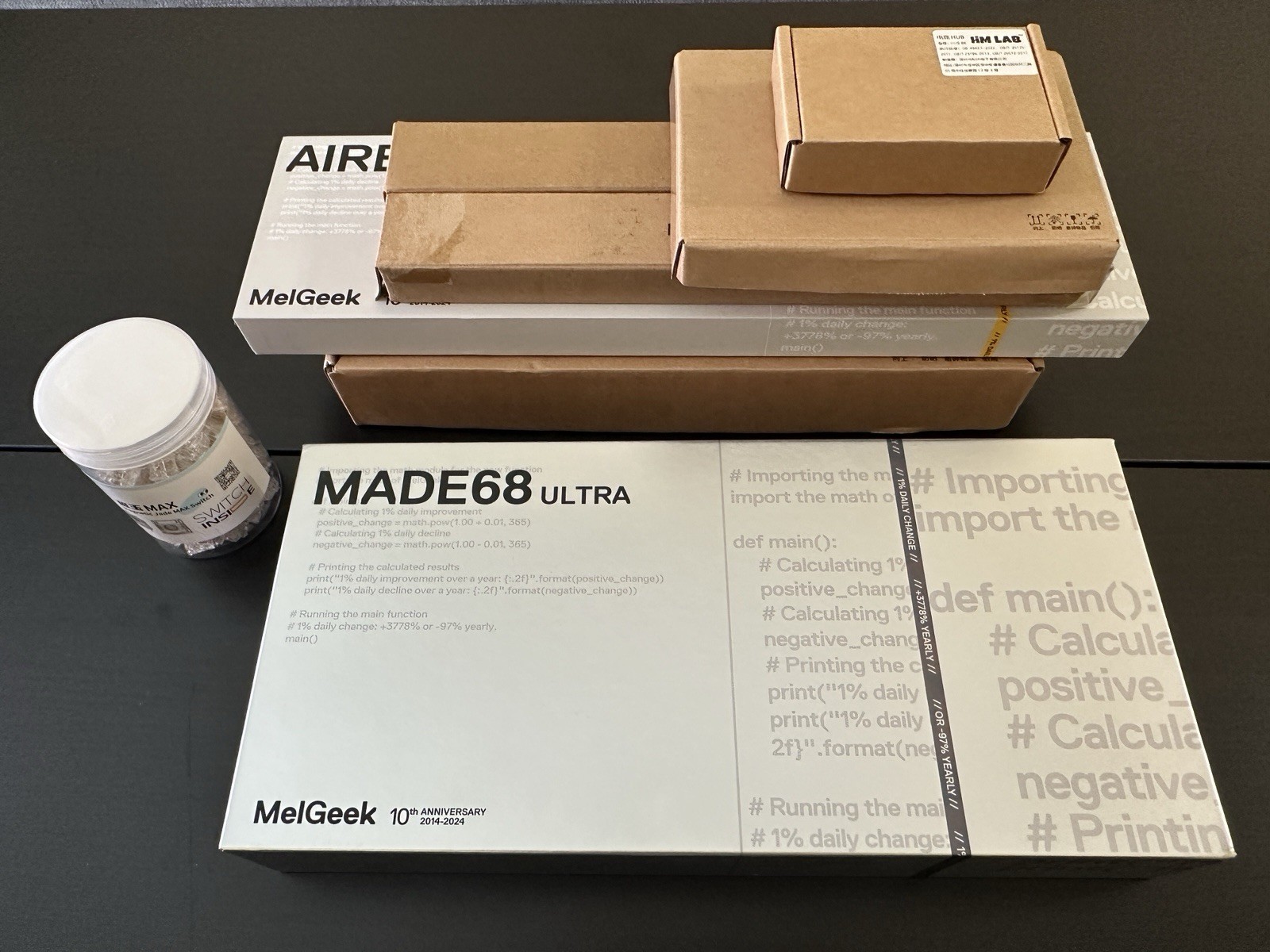 MelGeek Made68 Ultra Bundle, HM Lab Z-Neo, Gateron Jade Max switches