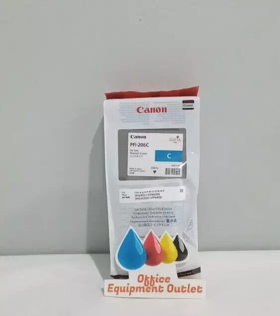 Canon PFI-206C 5304B001 Cyan Ink Cartridge Exp 2023/07 or later new sealed
