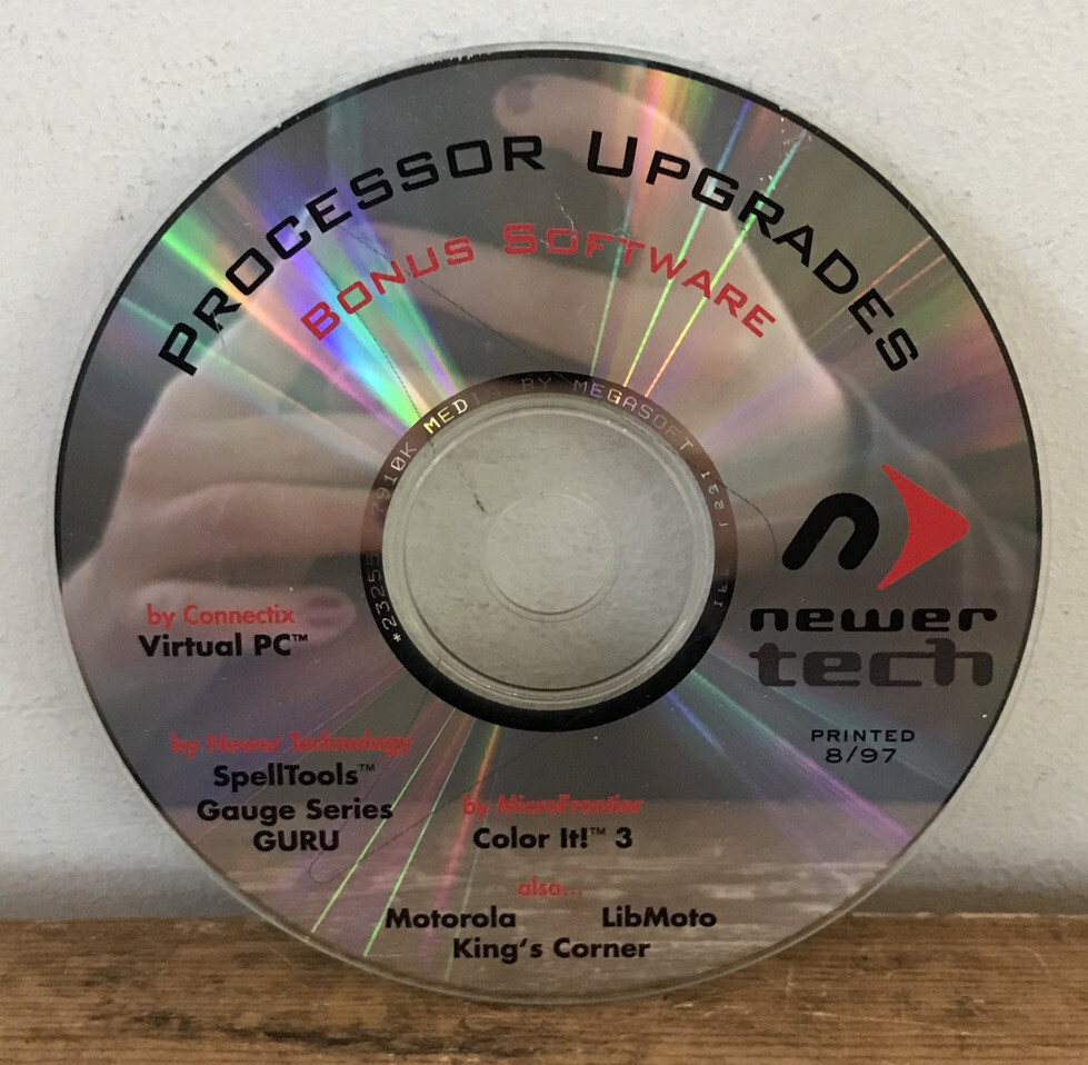 Vintage 1997 Newer Tech Apple Mac Processor Upgrades Bonus Software Disc