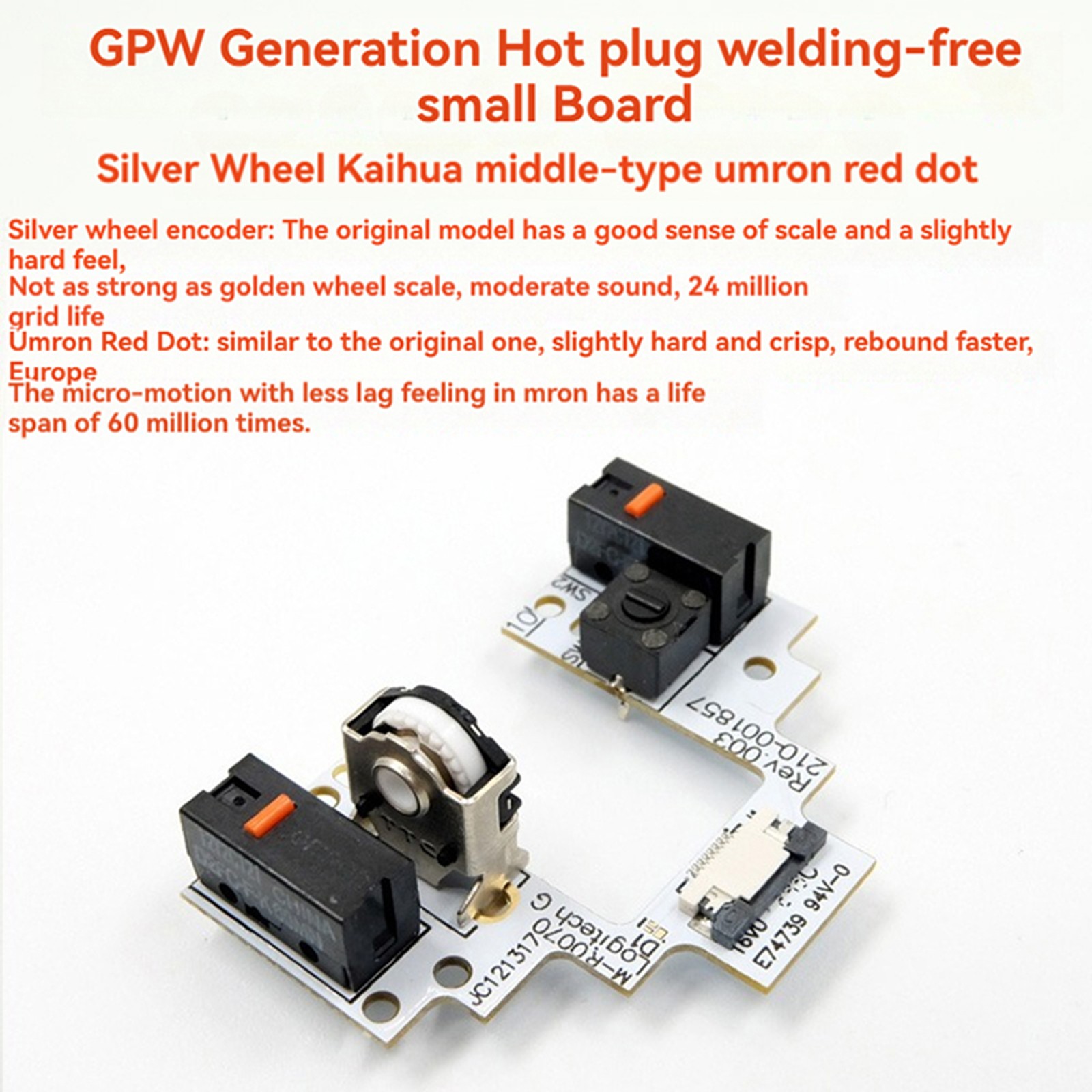 Mouse No Soldering Micro Change Button Small Board Parts for Logitech GPW Gen 1