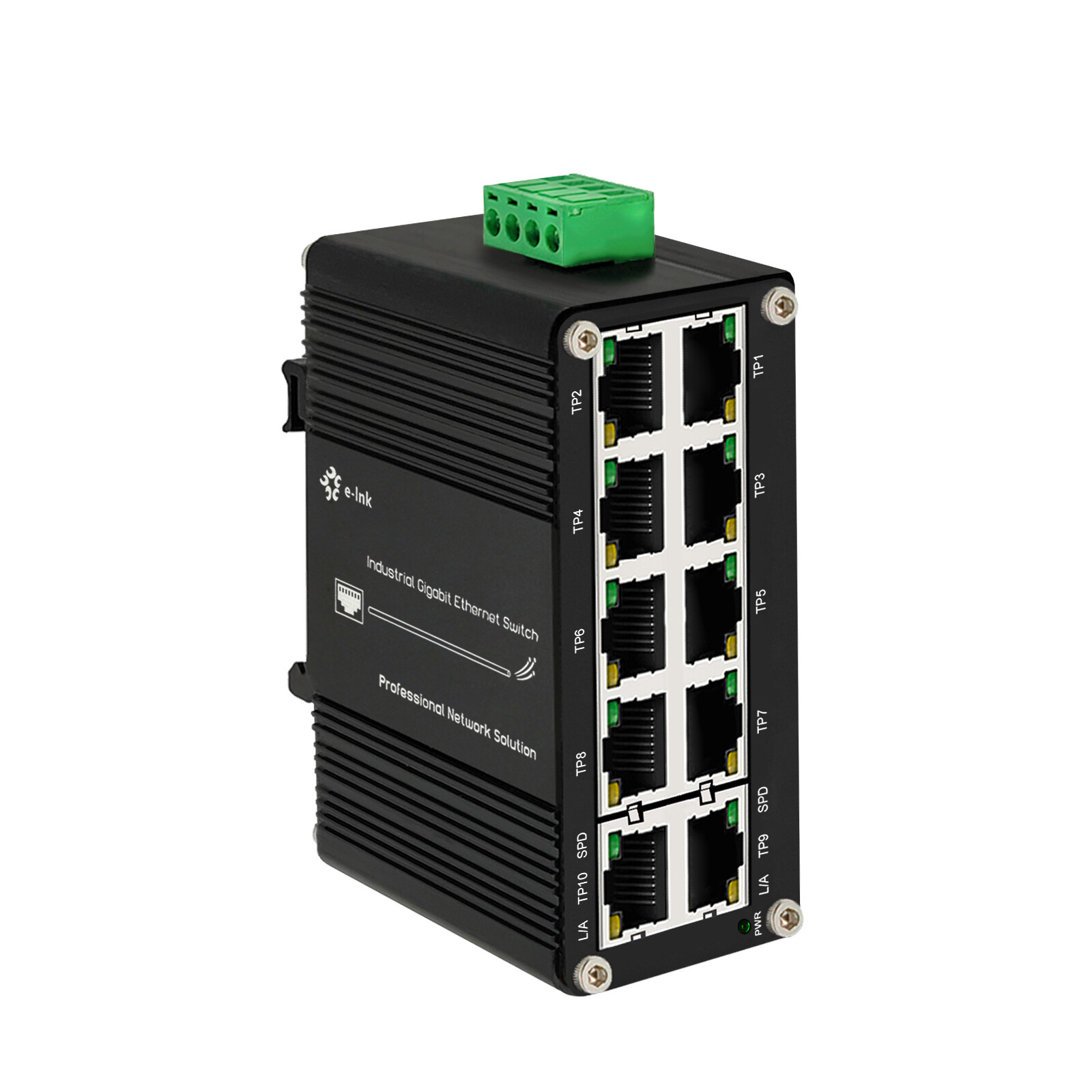 10 Ports RJ45 Industrial Switch Mini Industrial 10/100/1000T Compact Eth
