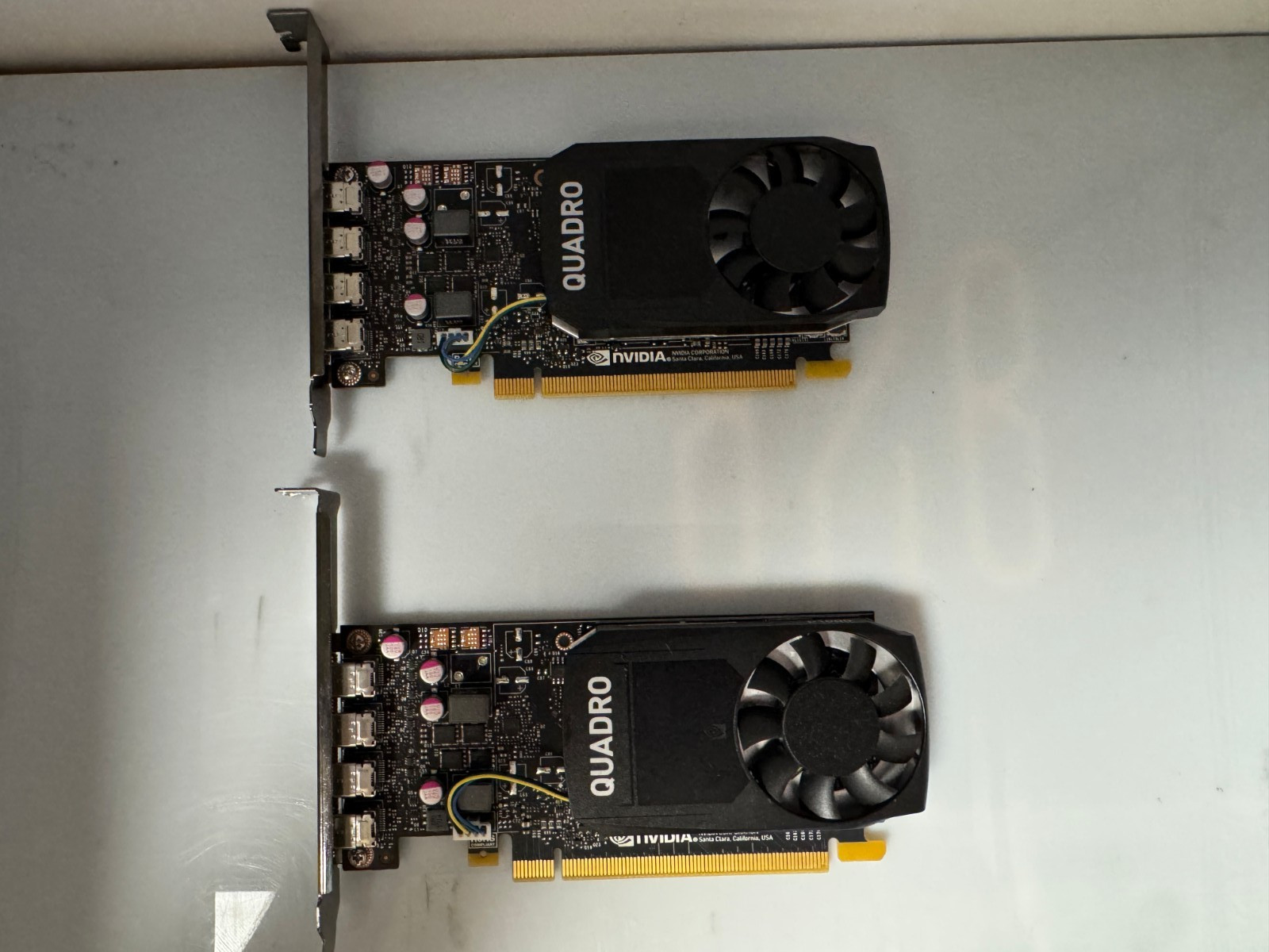LOT OF 2 NVIDIA Quadro P1000 4GB GDDR5 4-Port Mini DisplayPort Professional GPU