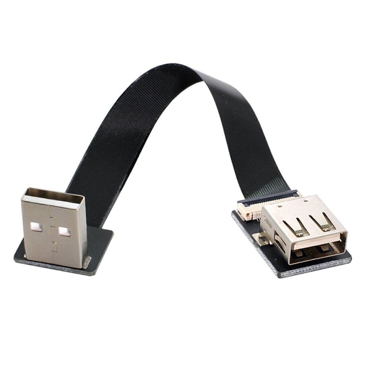 CY Up Angled USB 2.0 Type-A Male to Female Extension Data Flat Slim FPC Cable
