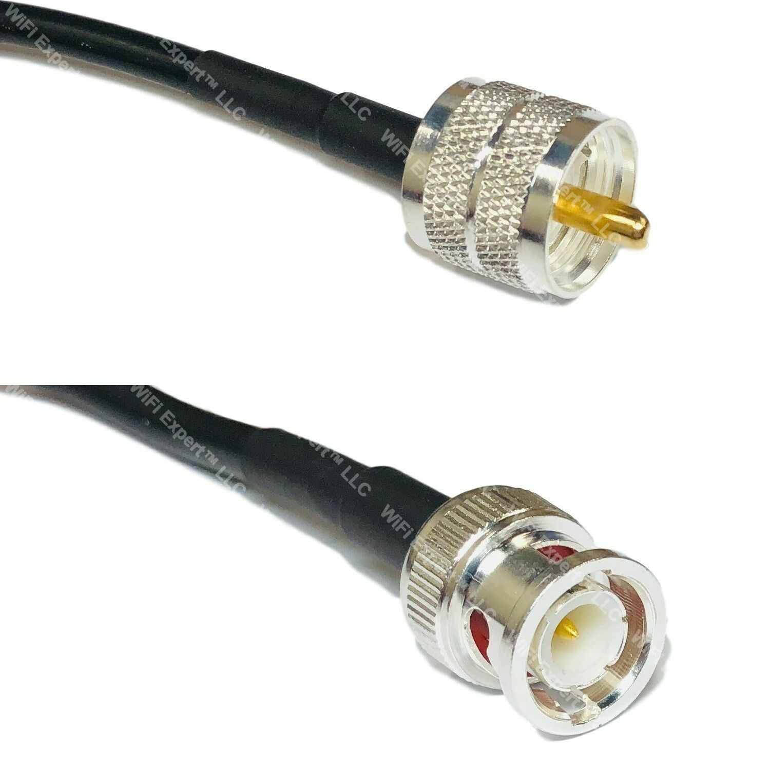 USA-CA LMR240 PL259 UHF MALE to BNC MALE Coaxial RF Pigtail Cable
